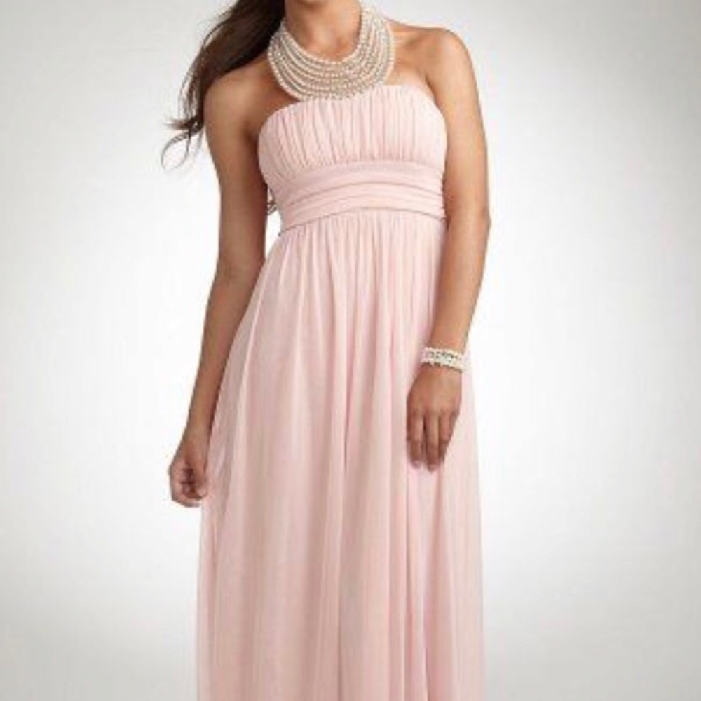 NWT David’s Bridal Petal Pink Halter Dress